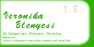 veronika blenyesi business card